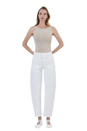 Flying Monkey - Super High Rise Panel Detail Barrel Jeans - F5880 - SaltTree