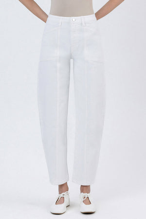 Flying Monkey - Super High Rise Panel Detail Barrel Jeans - F5880 - SaltTree