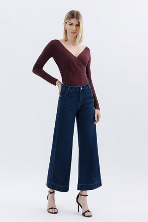 Flying Monkey Jeans - High Rise Ankle Wide Leg Jeans - F5923 - SaltTree