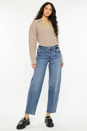 Kancan - Grace Essentials High Rise Slim Barrel - kc20084m - SaltTree