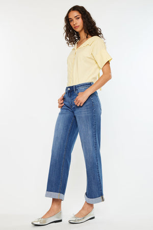 Kancan - Reyna Essentials High Rise Wide Leg Jeans - kc20090d - SaltTree
