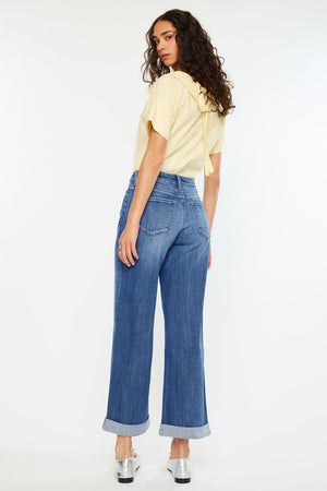 Kancan - Reyna Essentials High Rise Wide Leg Jeans - kc20090d - SaltTree
