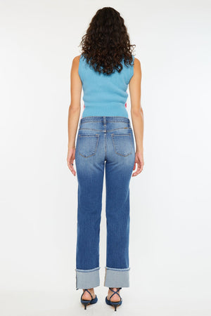 Kancan - Quin Essentials High Rise Straight Jeans - kc20093m - SaltTree