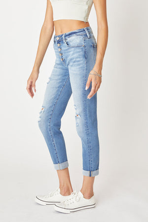 Kancan - Women's High Rise Mom Jeans - kc5118d - SaltTree