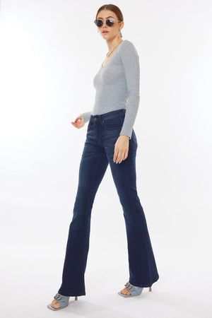 Kancan - Women's Mid-Rise Flare Boot Cut Jean - kc6102 - SaltTree