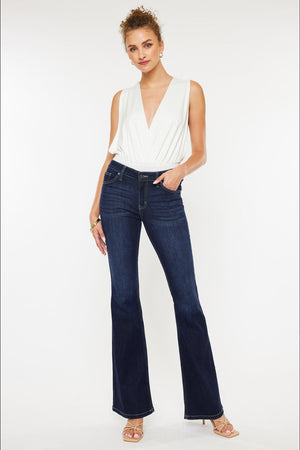 Kancan - Women's Mid-Rise Flare Boot Cut Jean - kc6102 - SaltTree