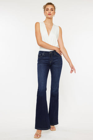 Kancan - Women's Mid-Rise Flare Boot Cut Jean - kc6102 - SaltTree