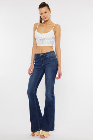 Kancan - Women's Mid-Rise Flare Boot Cut Jean - kc6102 - SaltTree