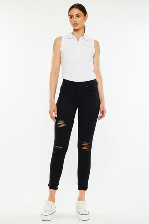Kancan - Women's Mid Rise Ankle Skinny Jeans - kc6204 - SaltTree