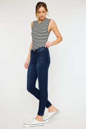 Kancan - Women's Mid Rise Super Skinny Jeans - Basic - KC7092 ST - SaltTree