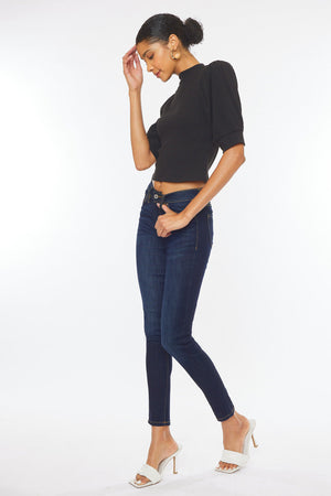 Kancan - Women's Mid Rise Super Skinny Jeans - Basic - KC7092 ST - SaltTree