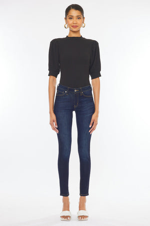 Kancan - Women's Mid Rise Super Skinny Jeans - Basic - KC7092 ST - SaltTree