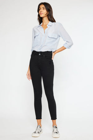 Kancan - Women's High Rise Ankle Skinny Jeans - KC7317 ST - SaltTree