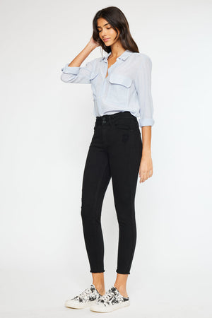 Kancan - Women's High Rise Ankle Skinny Jeans - KC7317 ST - SaltTree