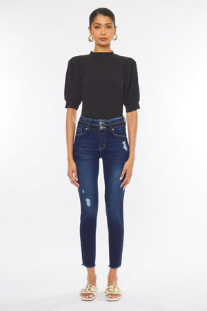 Kancan - Women's High Rise Ankle Skinny Jeans - KC7317 ST - SaltTree