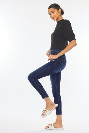Kancan - Women's High Rise Ankle Skinny Jeans - KC7317 ST - SaltTree