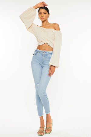 Kancan - Women's High Rise Ankle Skinny Jeans - KC7317 ST - SaltTree
