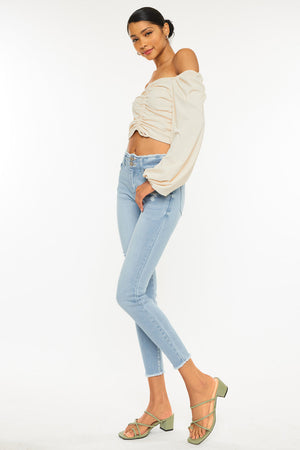 Kancan - Women's High Rise Ankle Skinny Jeans - KC7317 ST - SaltTree