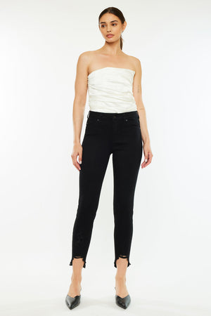 Kancan - Women's High Rise Ankle Skinny Jeans - kc8395 - SaltTree