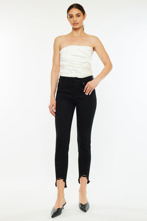 Kancan - Women's High Rise Ankle Skinny Jeans - KC8395-NV - SaltTree