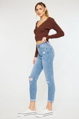 Kancan - Women's High Rise Mom Jeans - kc8580L - SaltTree