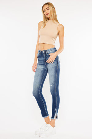 Kancan - GENEVA HIGH RISE ANKLE SKINNY JEANS - KC9167QM-NV - SaltTree