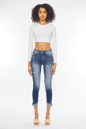 Kancan - Women's High Rise Ankle Skinny Jeans - kc9204d with kc8395 - SaltTree