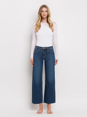 Vervet - Tummy Control Mid Rise Dark Wash Wide Leg Jeans (27.5" Inseam) - LV1311-SaltTree