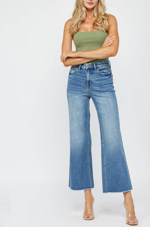 Mica Denim - Festival Stretch Super High Rise Wide Leg Jean - MDE-W182 - SaltTree