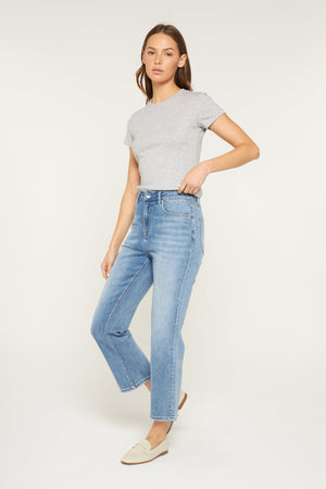 Mica Denim - Super High-Rise Straight Loose Fit Jeans (26.25" Inseam) - MDP-T3482