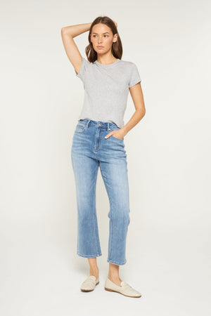 Mica Denim - Super High-Rise Straight Loose Fit Jeans (26.25" Inseam) - MDP-T3482