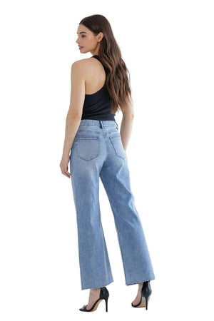 Mica Denim - Super Rise High Wide Leg JEans - MDP-W3388 - SaltTree