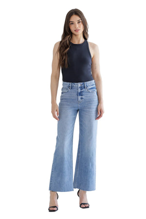 Mica Denim - Super Rise High Wide Leg JEans - MDP-W3388 - SaltTree