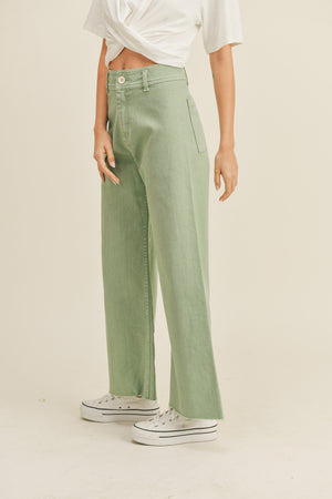 Miou Muse - Straight Wide Leg Denim Pants - MMP623 - SaltTree