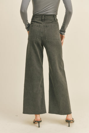 Miou Muse - Straight Wide Leg Denim Pants - MMP623 - SaltTree