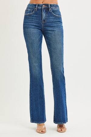 Risen Jeans - Tummy Control 4-Way Stretch High Rise Flare Jeans - PF21487 - SaltTree