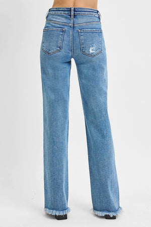 Risen Jeans - Tummy Control High Rise Long Straight Jeans - PS21108 - SaltTree