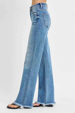 Risen Jeans - Tummy Control High Rise Long Straight Jeans - PS21108 - SaltTree