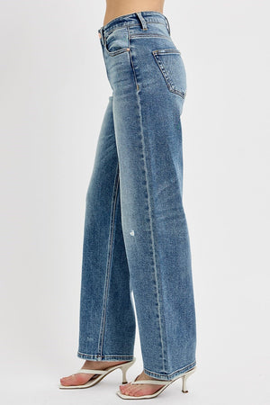Risen Jeans - High Rise Wide Leg Baggy Jeans - PW21125 - SaltTree