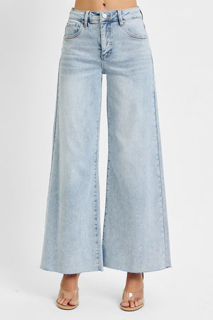 Risen Jean - High Rise Ankle Wide Palazzo Jeans - PWA21038L - SaltTree