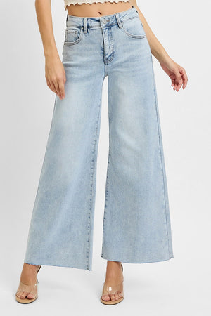 Risen Jean - High Rise Ankle Wide Palazzo Jeans - PWA21038L - SaltTree