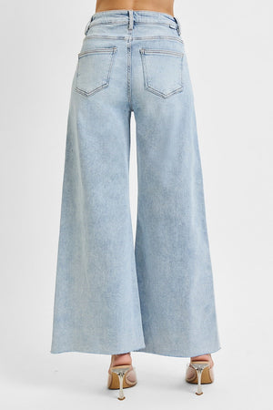 Risen Jean - High Rise Ankle Wide Palazzo Jeans - PWA21038L - SaltTree