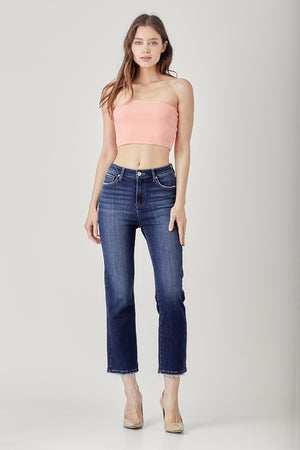 Risen Jeans - High Rise Crop Straight Jeans - RDP5250 - SaltTree