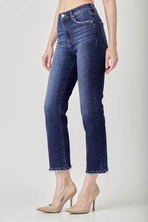 Risen Jeans - High Rise Crop Straight Jeans - RDP5250 - SaltTree