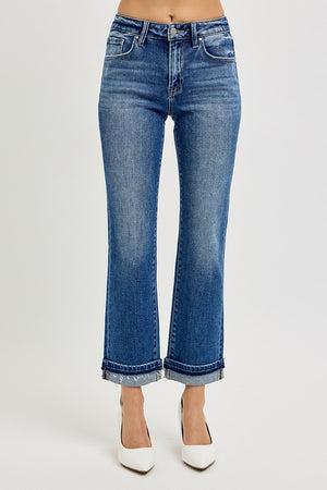 Risen Jeans - Mid Rise Ankle Slim Straight Jeans - RDP5311 - SaltTree
