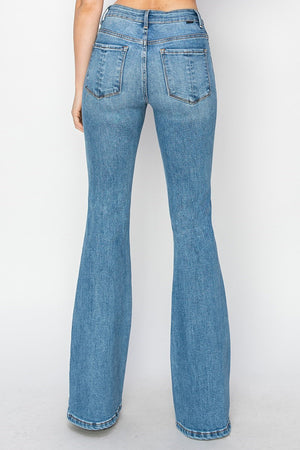 Risen Jeans - Mid Rise Basic Flare Jeans - RDP5404 - SaltTree