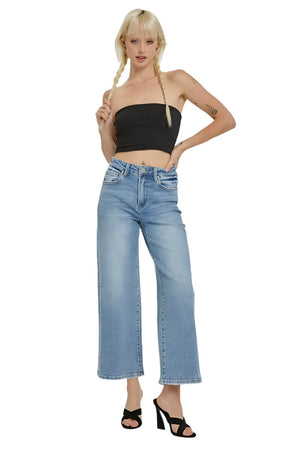 Risen Jeans - High Rise Wide Crop Jeans - RDP5531 - SaltTree