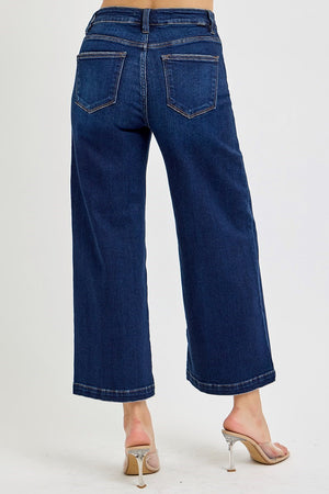 Risen Jeans - High Rise Crop Wide Jeans - RDP5921 - SaltTree