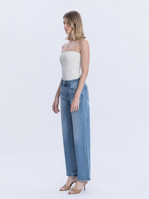 Vervet - High-Rise Medium Wash Full-Length Wide-Leg Jeans (32" Inseam) - T6184-SaltTree