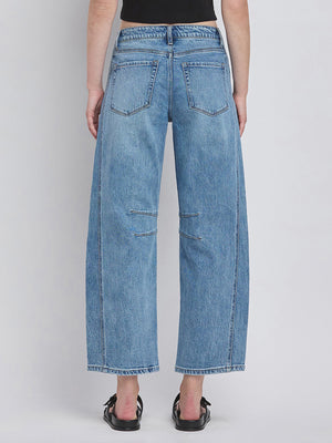 Vervet - High-Rise Dart Structured Fit Barrel Leg Jeans (27" Inseam) - T6514-SaltTree